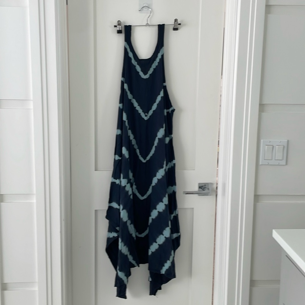 Free people navy tie dye midi